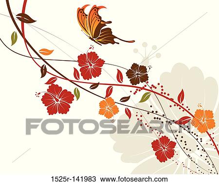 Flower background View Large Illustration Drawing - Flower background. Fotosearch