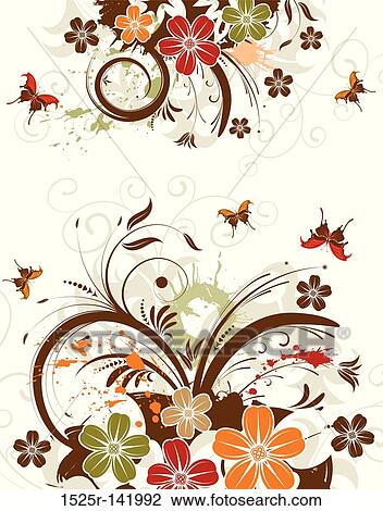 Flower background View Large Illustration Drawing - Flower background. Fotosearch