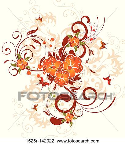 Flower background View Large Illustration Drawing - Flower background. Fotosearch
