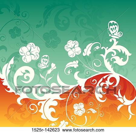 Flower background View Large Illustration Drawing - Flower background. Fotosearch