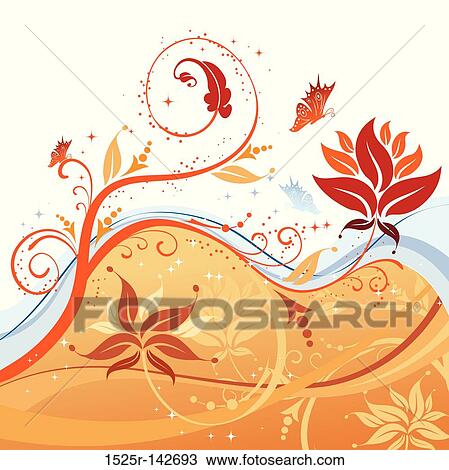Flower background View Large Illustration Drawing - Flower background. Fotosearch
