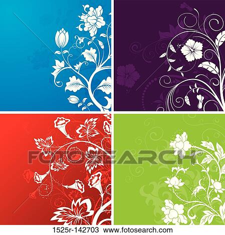 Flower background View Large Illustration Drawing - Flower background. Fotosearch