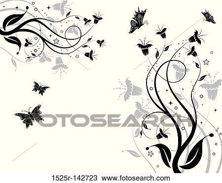 Flower background View Large Illustration Drawing - Flower background. Fotosearch