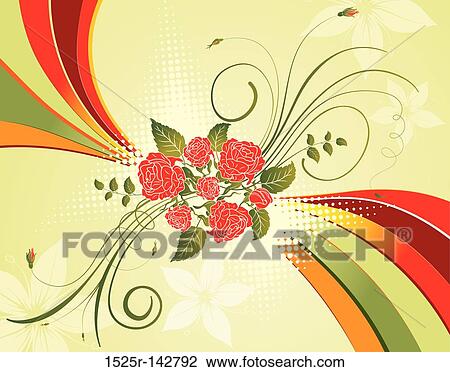 Flower background View Large Illustration Drawing - Flower background. Fotosearch