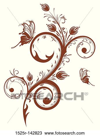 Flower background View Large Illustration Drawing - Flower background. Fotosearch
