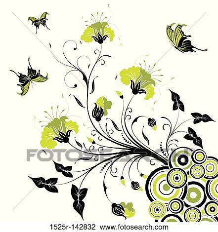 Flower background View Large Illustration Drawing - Flower background. Fotosearch
