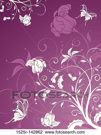 Flower background View Large Illustration Drawing - Flower background. Fotosearch