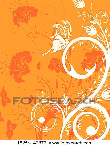 Flower background View Large Illustration Drawing - Flower background. Fotosearch