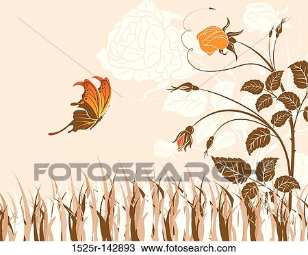 Flower background View Large Illustration Drawing - Flower background. Fotosearch