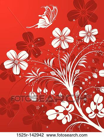 Flower background View Large Illustration Drawing - Flower background. Fotosearch