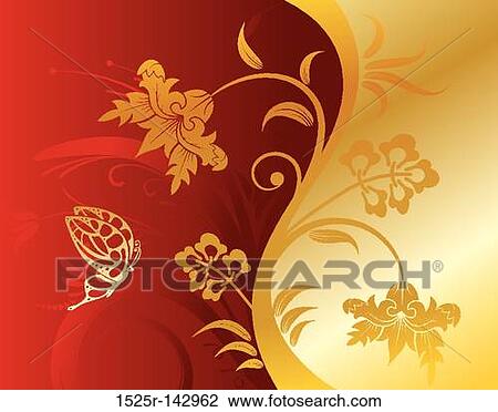 Flower background View Large Illustration Drawing - Flower background. Fotosearch