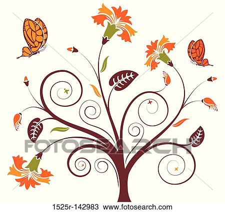 Flower background View Large Illustration Drawing - Flower background. Fotosearch