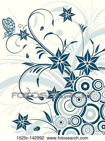 Flower background View Large Illustration Drawing - Flower background. Fotosearch