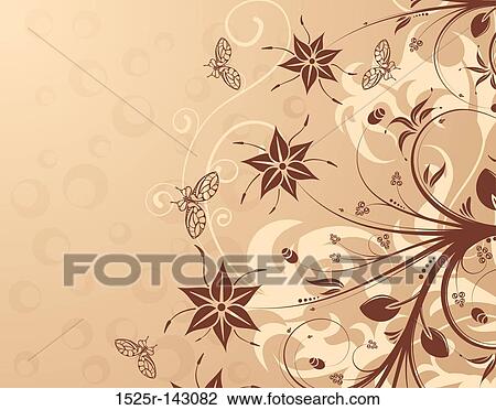 Flower background View Large Illustration Drawing - Flower background. Fotosearch