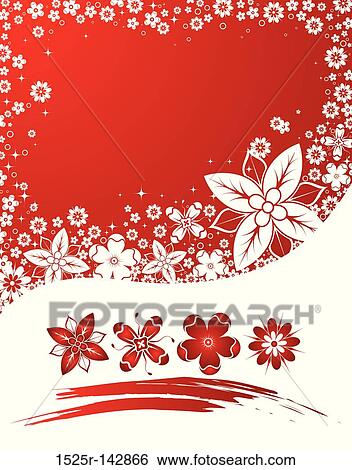 Flower background frame View Large Illustration Stock Illustration - Flower background frame. Fotosearch