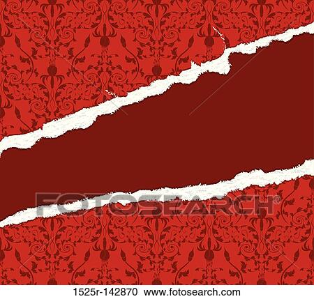 Flower background on torn paper View Large Illustration Clipart - Flower background on torn paper. Fotosearch