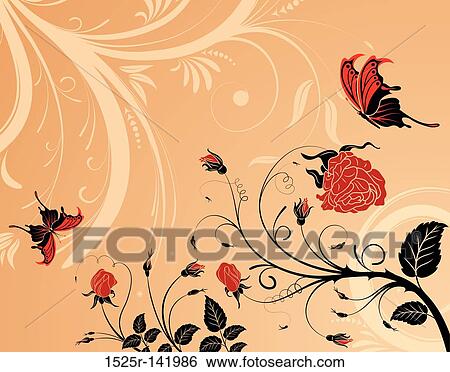 Flower background View Large Illustration Stock Illustration - Flower background. Fotosearch