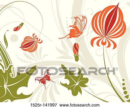 Stock Illustration - Flower background. Fotosearch