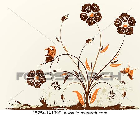 Stock Illustration - Flower background. Fotosearch