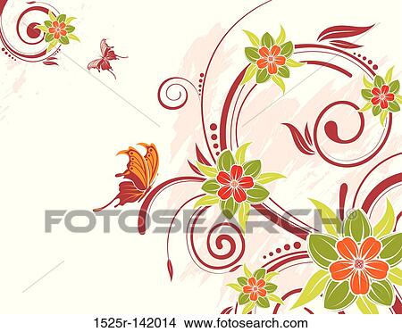Flower background View Large Illustration Stock Illustration - Flower background. Fotosearch