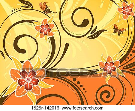 Stock Illustration - Flower background. Fotosearch