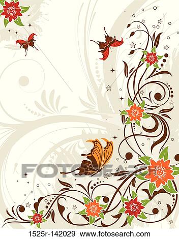Flower background View Large Illustration Stock Illustration - Flower background. Fotosearch