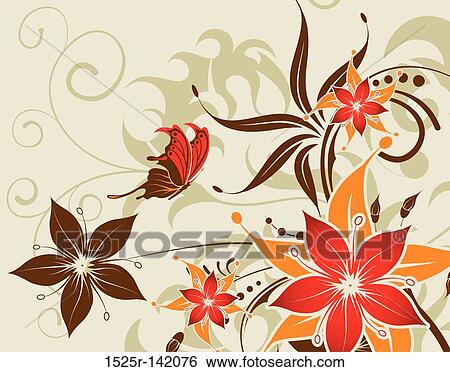Flower background View Large Illustration Stock Illustration - Flower background. Fotosearch