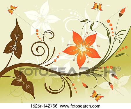 Flower background View Large Illustration Stock Illustration - Flower background. Fotosearch