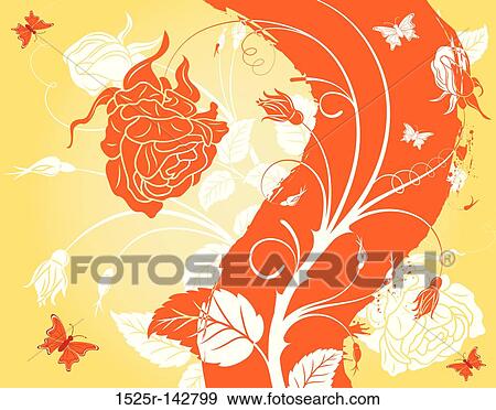 Flower background View Large Illustration Stock Illustration - Flower background. Fotosearch