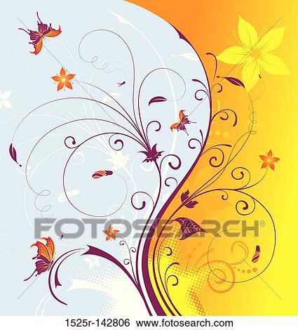 Stock Illustration - Flower background. Fotosearch