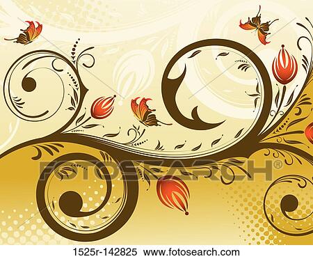 Flower background View Large Illustration Stock Illustration - Flower background. Fotosearch