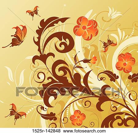 Flower background View Large Illustration Stock Illustration - Flower background. Fotosearch