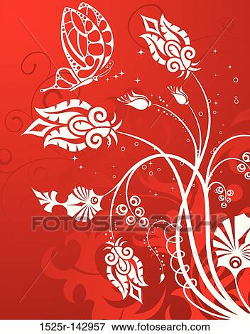 Flower background View Large Illustration Stock Illustration - Flower background. Fotosearch