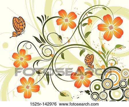 Flower background View Large Illustration Stock Illustration - Flower background. Fotosearch
