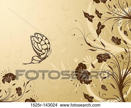 Flower background View Large Illustration Stock Illustration - Flower background. Fotosearch