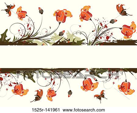 Clip Art - Flower frame. Fotosearch