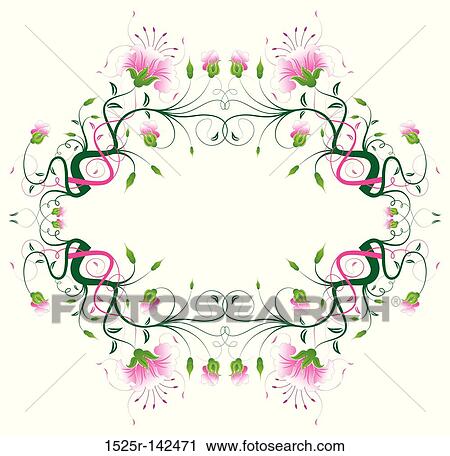 Clip Art - Flower frame. Fotosearch