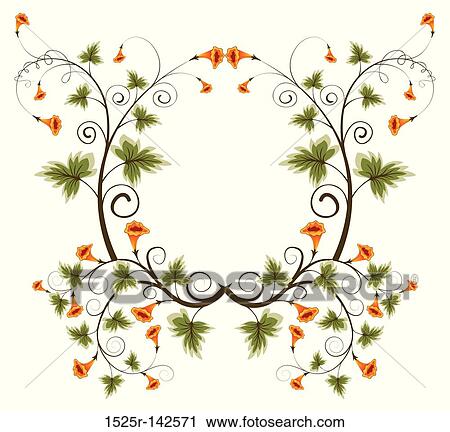 Clip Art - Flower frame. Fotosearch