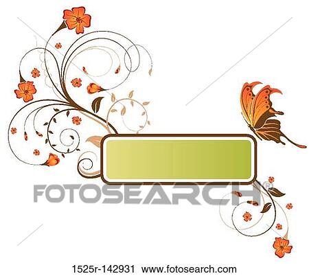 Clip Art - Flower frame. Fotosearch