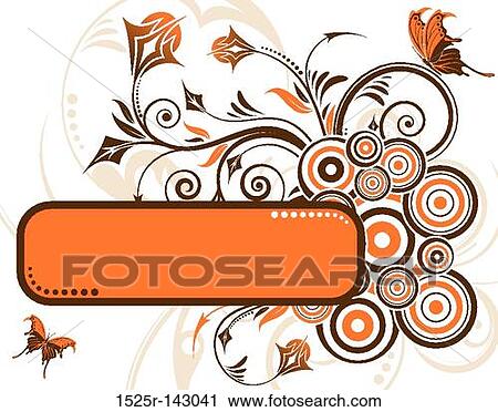 Flower frame View Large Illustration Clip Art - Flower frame. Fotosearch