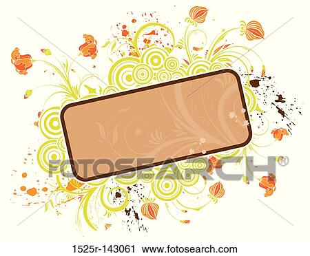 Clip Art - Flower frame. Fotosearch