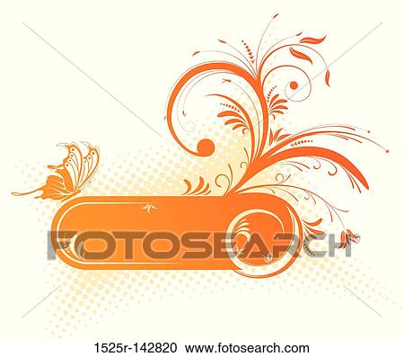 Flower frame View Large Illustration Clipart - Flower frame. Fotosearch