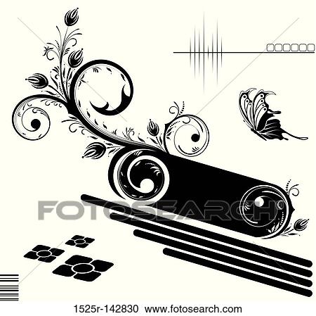 Flower frame View Large Illustration Clipart - Flower frame. Fotosearch