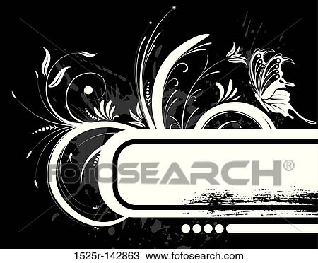 Flower frame View Large Illustration Drawing - Flower frame. Fotosearch