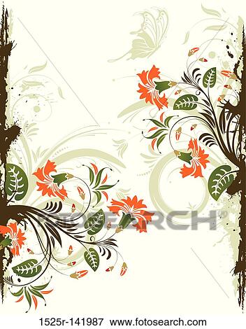 Stock Illustration - Flower frame. Fotosearch