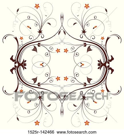 Stock Illustration - Flower frame. Fotosearch