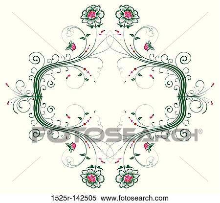 Flower frame View Large Illustration Stock Illustration - Flower frame. Fotosearch