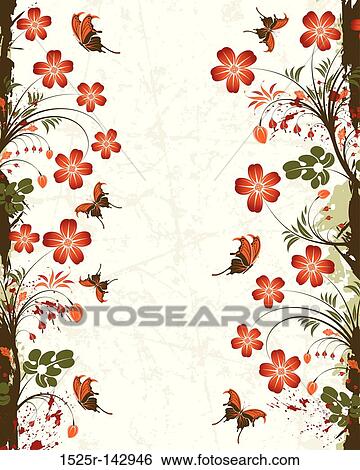 Stock Illustration - Flower frame. Fotosearch
