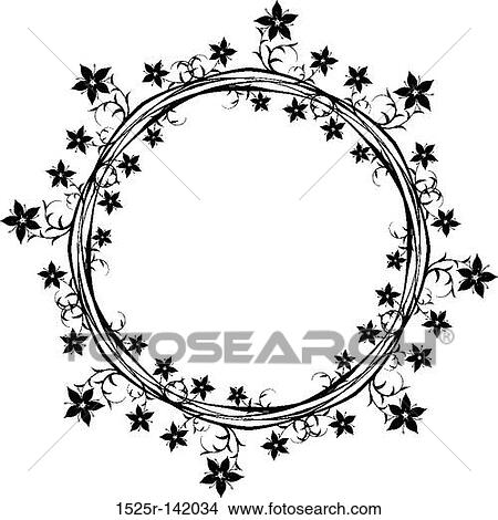 Stock Illustration - Flower frame, vector. Fotosearch