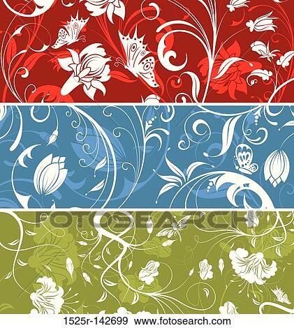Flower pattern View Large Illustration Stock Illustration - Flower pattern. Fotosearch